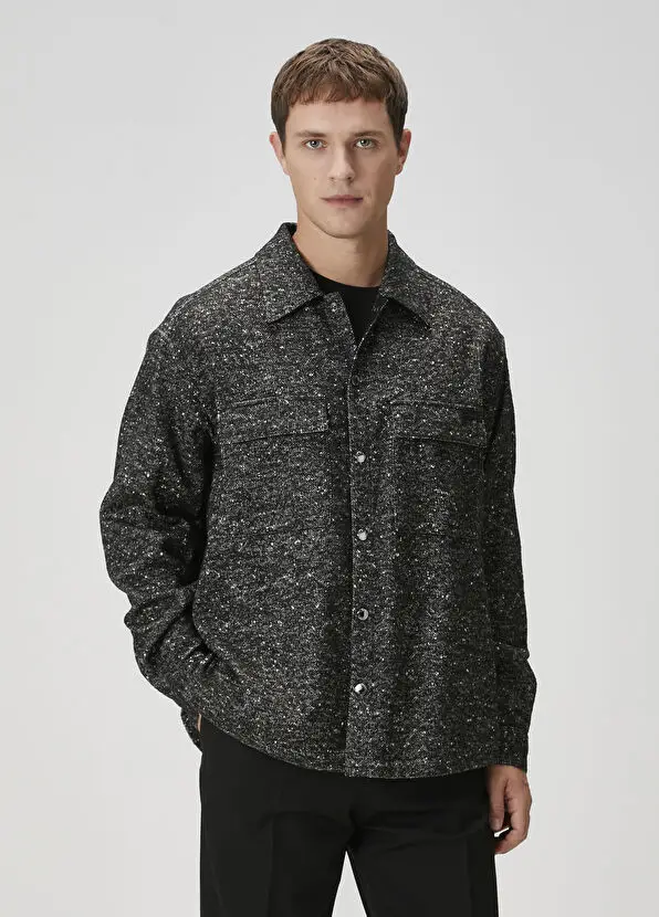 Dolce&Gabbana Antrasit Yün Dış Gömlek