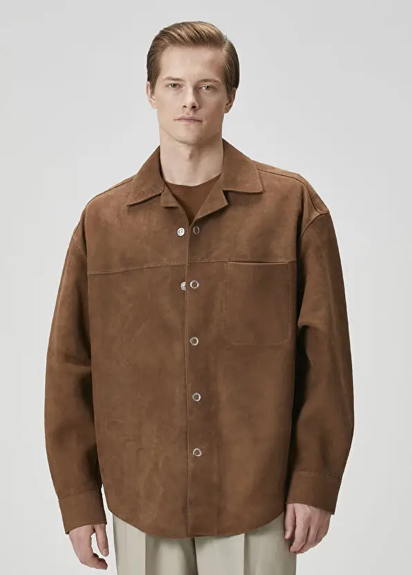 Ami Paris Taba Süet Gömlek